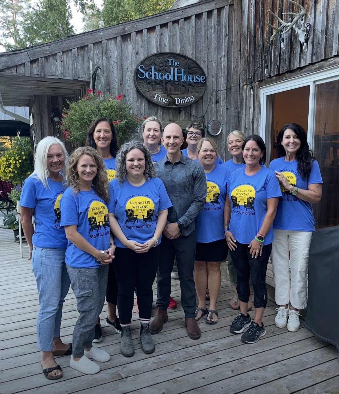 SOLE members in Manitoulin with the OPP Commissioner